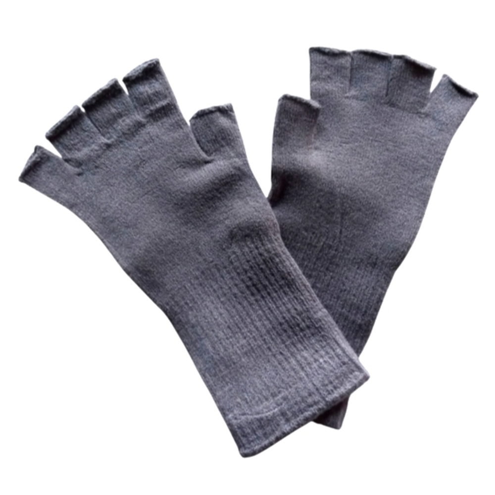 NWOT Premillow Gray Unisex Fingerless, Half Finger, Long Cuff Warm Winter Gloves